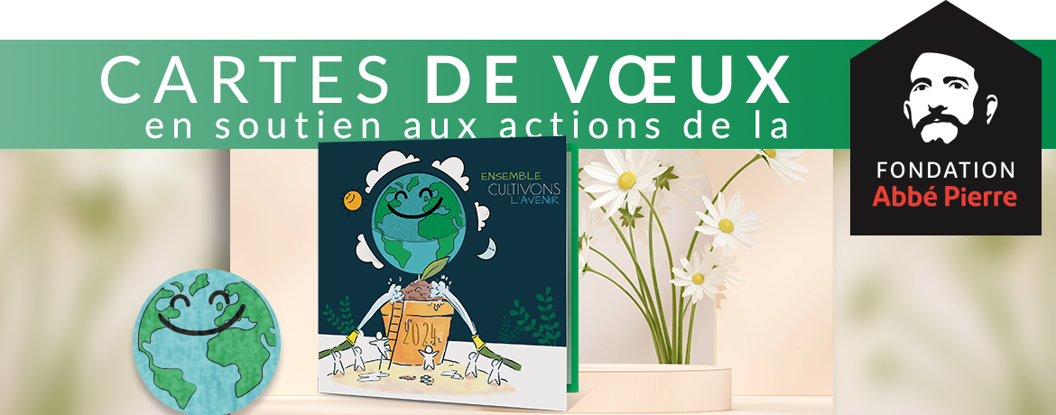 Cartes de vœux écologie nature paysage Fondation Abbé Pierre